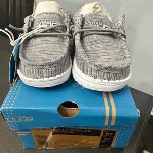 NWT Hey Dude Wally Toddler Size 5 Linen Stone